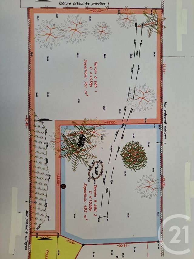 terrain à vendre - 493.0 m2 - SIVRY COURTRY - 77 - ILE-DE-FRANCE - Century 21 Cerim