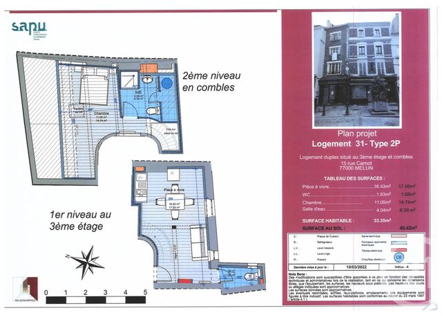 Appartement F2 à vendre - 2 pièces - 33.35 m2 - MELUN - 77 - ILE-DE-FRANCE - Century 21 Cerim