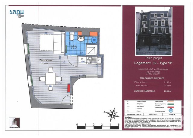 Appartement T1 à vendre - 1 pièce - 25.62 m2 - MELUN - 77 - ILE-DE-FRANCE - Century 21 Cerim