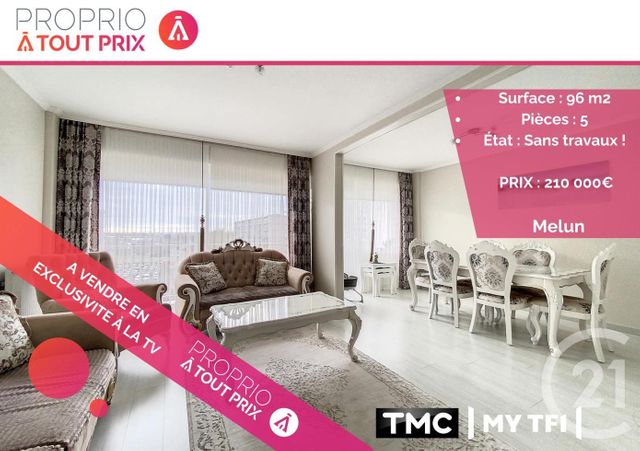 Appartement F5 à vendre - 5 pièces - 96.49 m2 - MELUN - 77 - ILE-DE-FRANCE - Century 21 Cerim