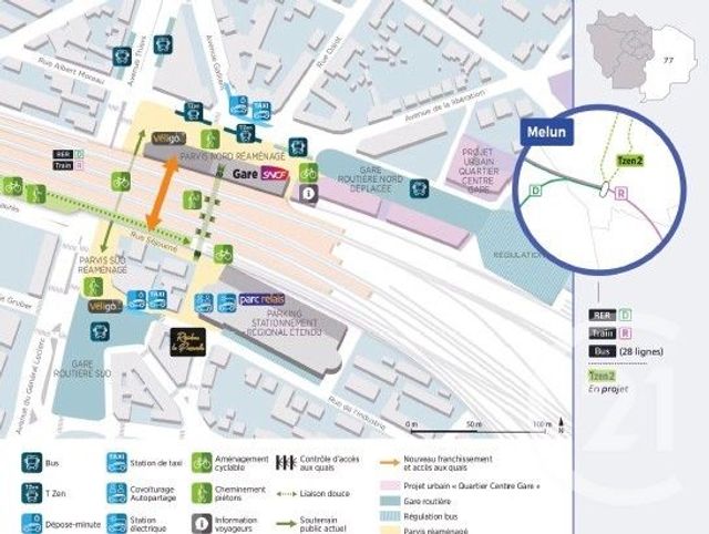 Appartement F3 à vendre - 3 pièces - 59.06 m2 - MELUN - 77 - ILE-DE-FRANCE - Century 21 Cerim